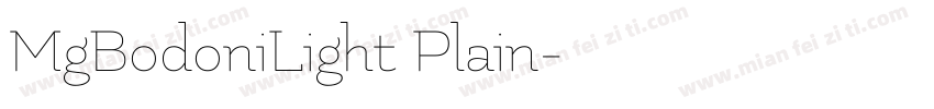 MgBodoniLight Plain字体转换